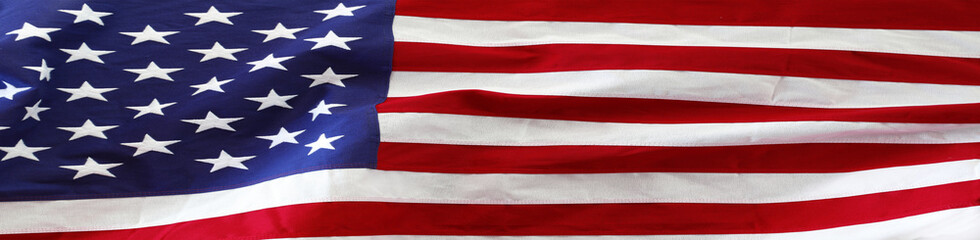 Sticker - USA flag banner