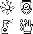 Corona virus flat icon pictogram
