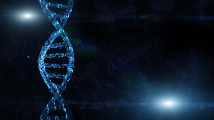 Wall Mural - artistic binary numbers dna structure on digital artificial intelligence cyberspace copy space anima