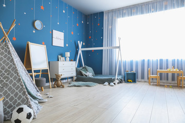 Interior of modern children's room