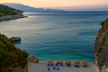 Wall Mural - Scenic view of one of the best beaches of Zakynthos island (Greece) at sunset