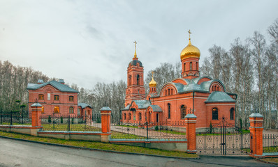 Wall Mural - View of church of Archangel Michael.Pushchino.Moscow oblast.Russia