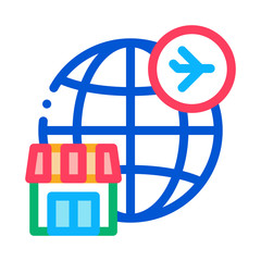 duty free all over world icon vector. duty free all over world sign. isolated contour symbol illustration