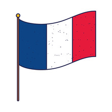 Isolated France Flag Vector Design
