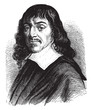Rene Descartes, vintage illustration.