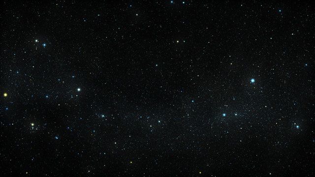 Night sky with stars sparkling on black background