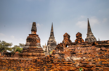 Wat Phra Si San Phet, a Buddhist temple of archaeological park, Ayutthaya, Thailand