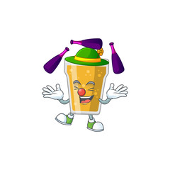 Sticker - Mug of beer mascot cartoon design playing Juggling on circus