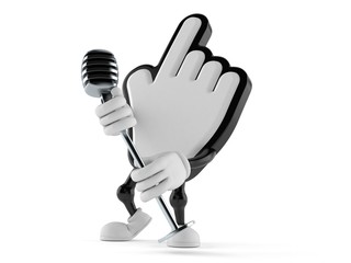 Sticker - Cursor character singing into microphone