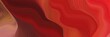 Leinwandbild Motiv horizontal banner background with firebrick, dark red and indian red color. modern curvy waves background illustration