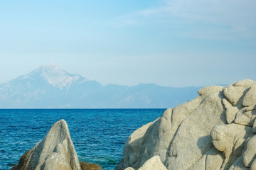 Wall Mural - beautiful sea in greece on nature background