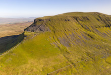Aerial View Of Penyghent, One Of The Three Fells In The Yorkshire 3 Peaks, Yorkshire Dales, North Yorkshire,UK