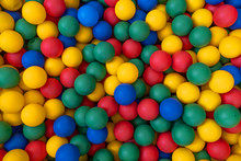 Many Colour Plastic Balls From Children's Small Town