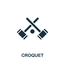 Croquet Icon From Australia Collection. Simple Line Croquet Icon For Templates, Web Design And Infographics