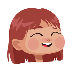 Sticker - young woman head avatar character