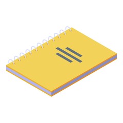 Poster - Wire notebook icon. Isometric of wire notebook vector icon for web design isolated on white background