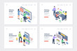 © Дмитрий Муску - Program creation, UI, UX development isometric landing page templates set