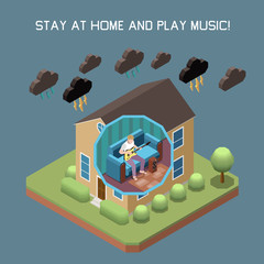 Sticker - Stay At Home Concept