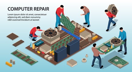 Sticker - Computer Repair Service Illustration