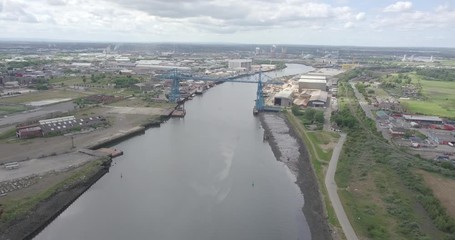 Wall Mural - The iconic Middlesbrough Transporter Bridge that crosses the River Tees between Stockton and Middlesbrough.
