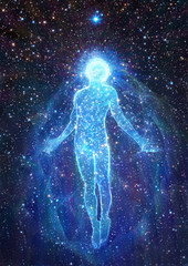 man in space