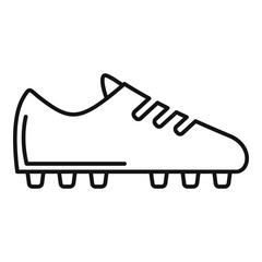 Sticker - Soccer boot icon. Outline soccer boot vector icon for web design isolated on white background