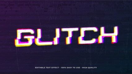 Wall Mural - glitch editable text effect