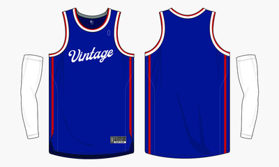 Basketball jersey template vector mockup