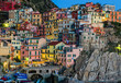 view of the old town of Manarola Cinque Terre