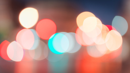 Abstract bokeh lights defocused on black background