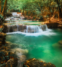 Beautiful Waterfall Huai Mae Khamin, Thailand