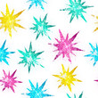 © Skutiherra - Pattern with multicolor glittering polygonal stars