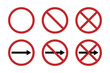 Danger red stop sign vector illustration in flat
