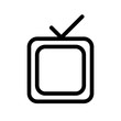 Retro tv icon in flat. Simple vector illustration. Television simbol.