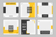 © bebe77er - Editable template post for instagram and social media ad. web banner ads for promotion design with yellow and black color.