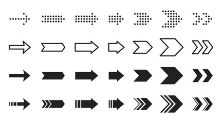 Wall Mural - arrow icon set for your design. vector isolated illustration concept in flat