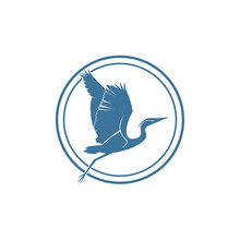 
Big Blue Heron Logo Templates For The Financial, Health And Other Industries