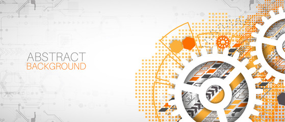 Modern futuristic, engineering, science, technology vector background.