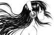 © Artem - Relaxed anime girl in headphones listening to music