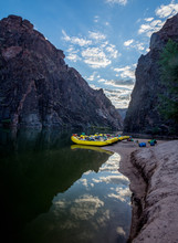 Rafting Down The Colorado River Through The Grand Canyon In Arizona.