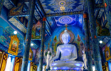 Wall Mural - Blue Temple in Chaing Rai, Thailand