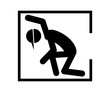 Confined space icon, confined space no entry sign vector
