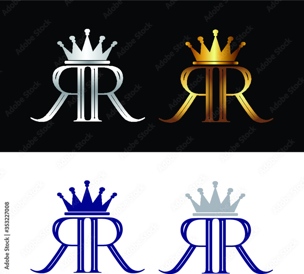 Letter R Tattoo With Crown