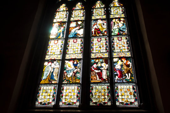 stained glass in a church in Orebro, Sweden
