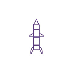 Poster - rocket launcher space isolated icon