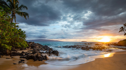 Wall Mural - Sunset from Makena Cove on Maui