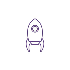 Poster - rocket launcher space isolated icon