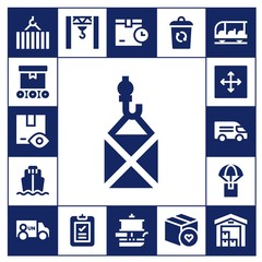 Canvas Print - cargo icon set