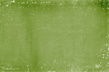 Vintage Green Old Abstract Background With Scratches And Defects