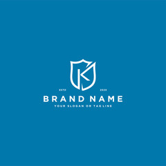 Wall Mural - letter K shield logo design vector